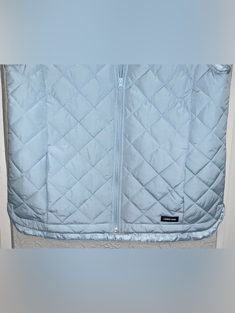 Lands' End Women's Quilted Vest - Pale Blue (NWOT) - Picture 2 of 7